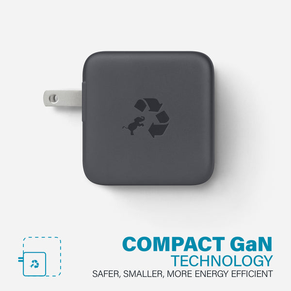 Nimble Cargador de pared USB-C doble Eco-Friendly WALLY Mini+ de 30 W,  puertos de carga dobles