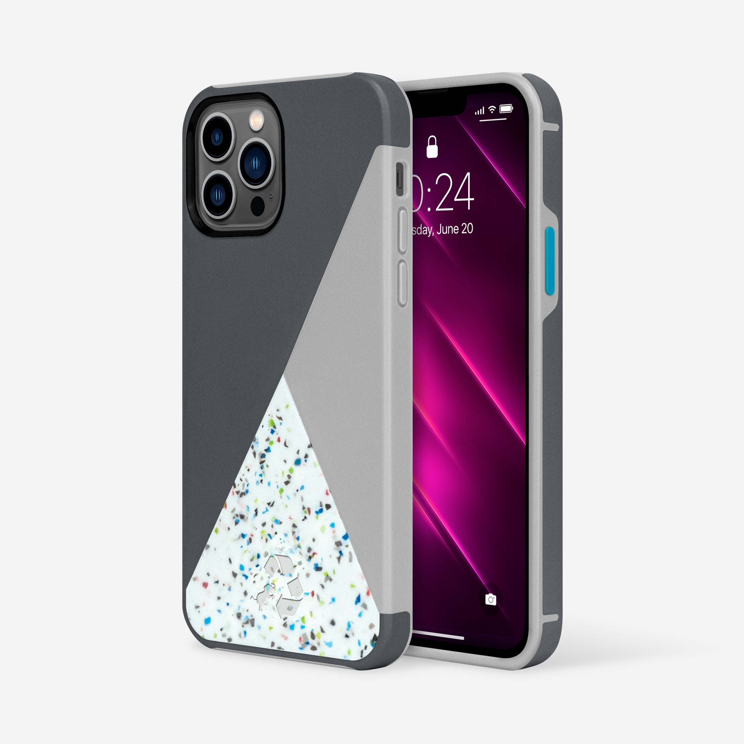 Nimble Spotlight Series Protective Case For iPhone 13 Pro Max - Gray/Teal Nimble Spotlight Series Protective Case For iPhone 13 Pro Max - Gray/Teal