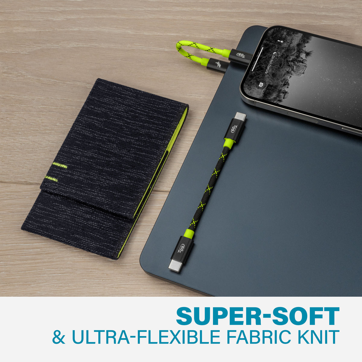 PowerKnit Travel Kit USB-C 2-Pack in Cyber Lime Color