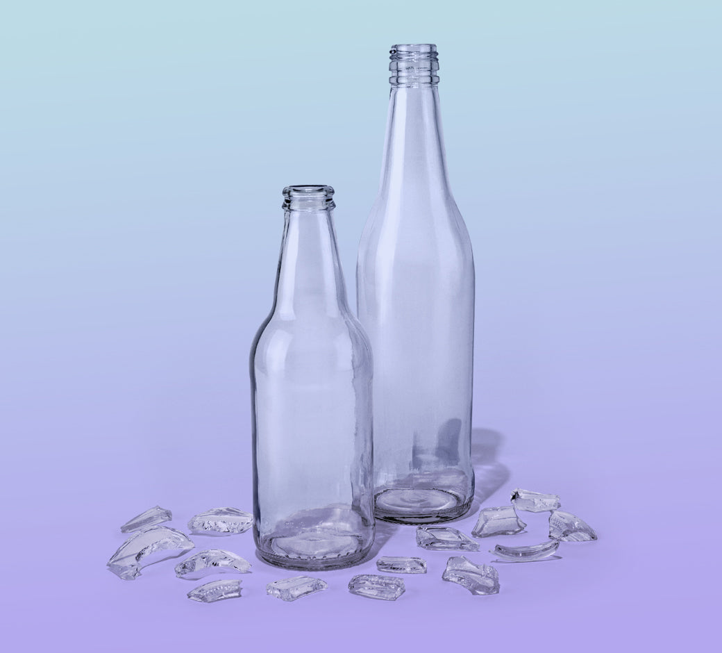 Recycled glass surface