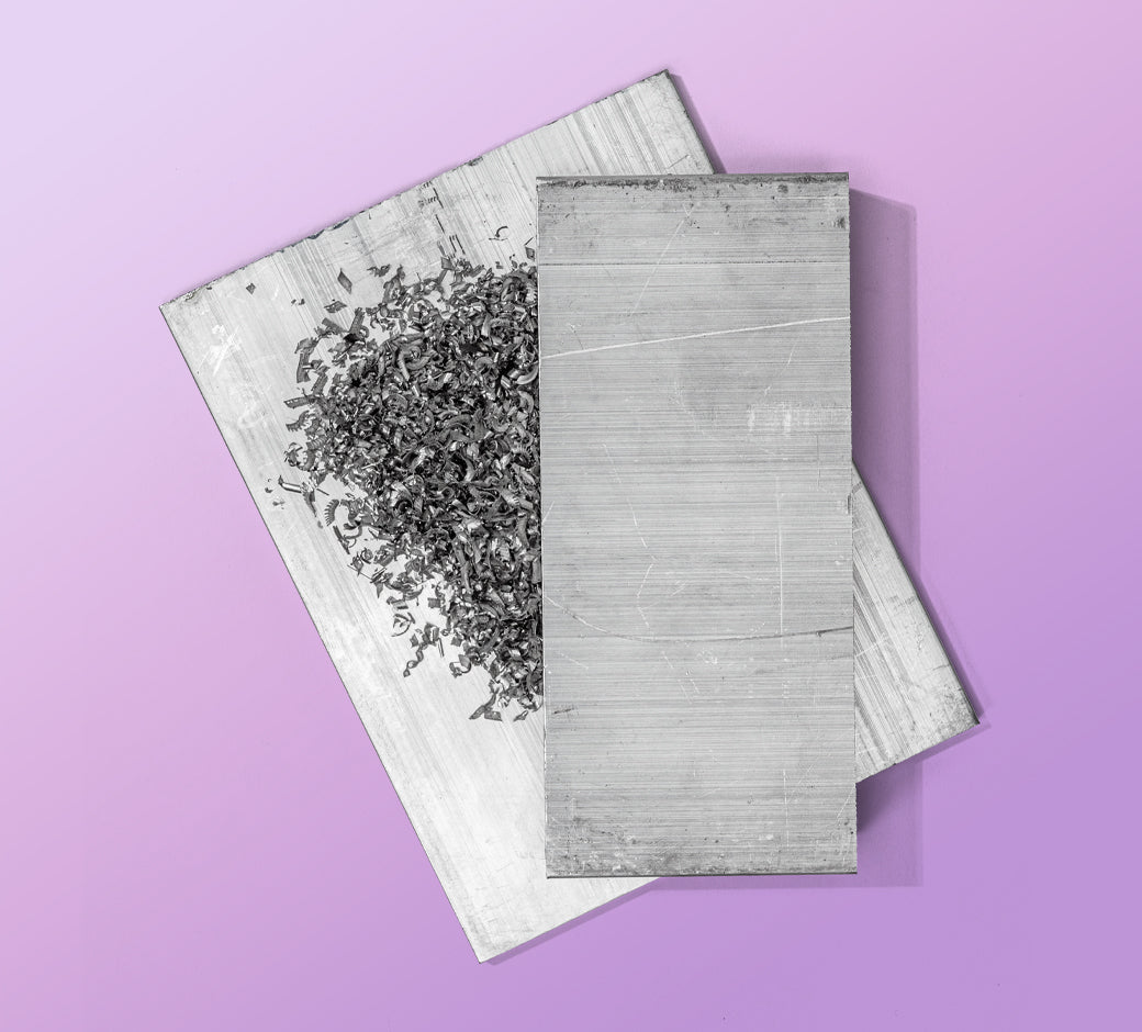 Recycled aluminum surface