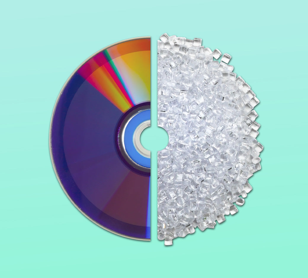 Recycled polycarbonate material