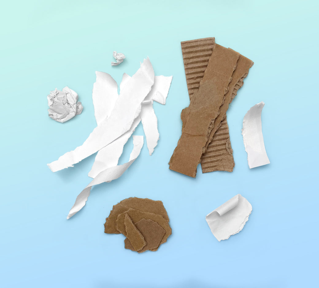 Recycled paper packaging