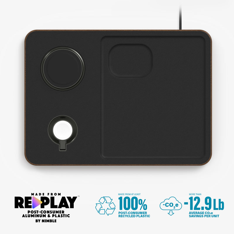 3-in-1 Wireless Charger | Nimble VALET Wireless