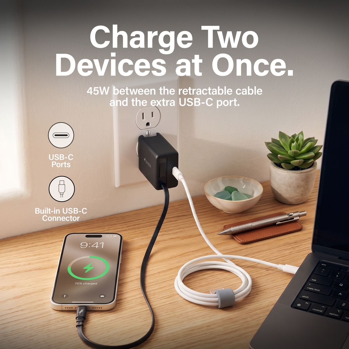 WALLY Stretch 45W Wall Charger