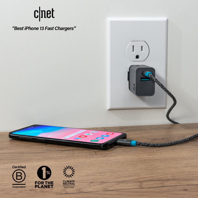 Cargador de pared ecológico doble USB-C de 20 W Nimble WALLY Mini