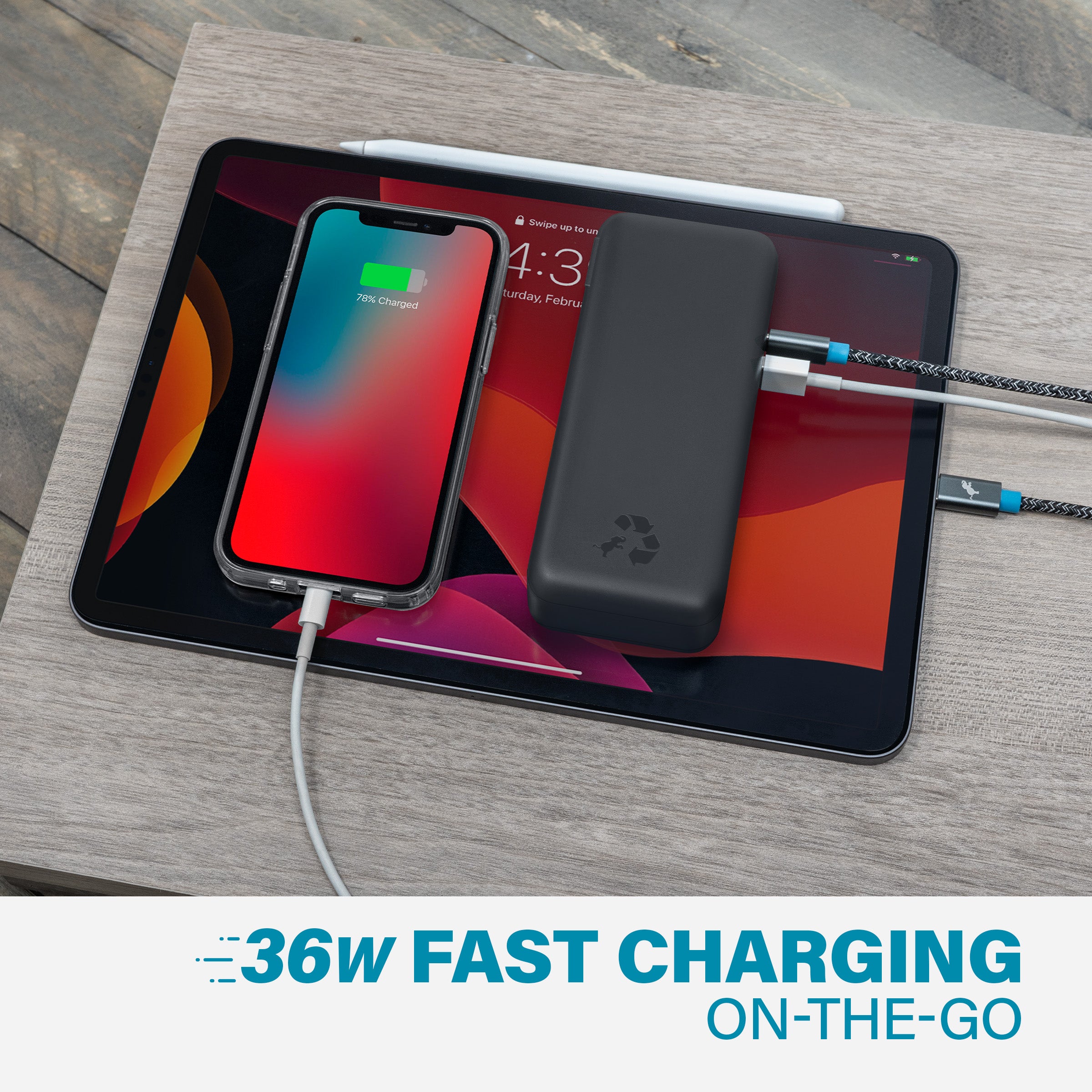 USB-C 63W PD 10000 mAh Portable Wall Charger | Nimble